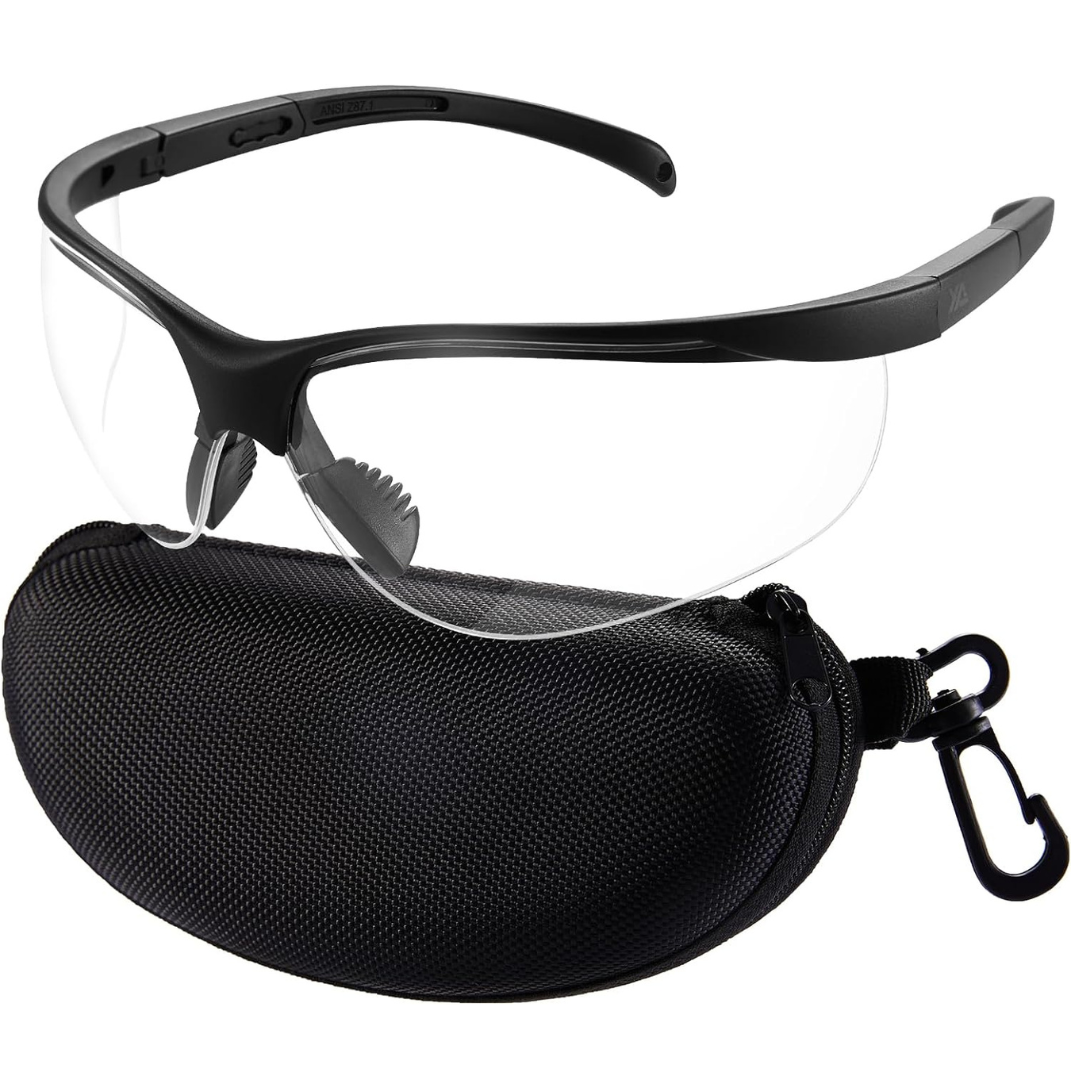 ANSI Z87 rated Anti-Fog Shooting/Safety Glasses with Hard Case
