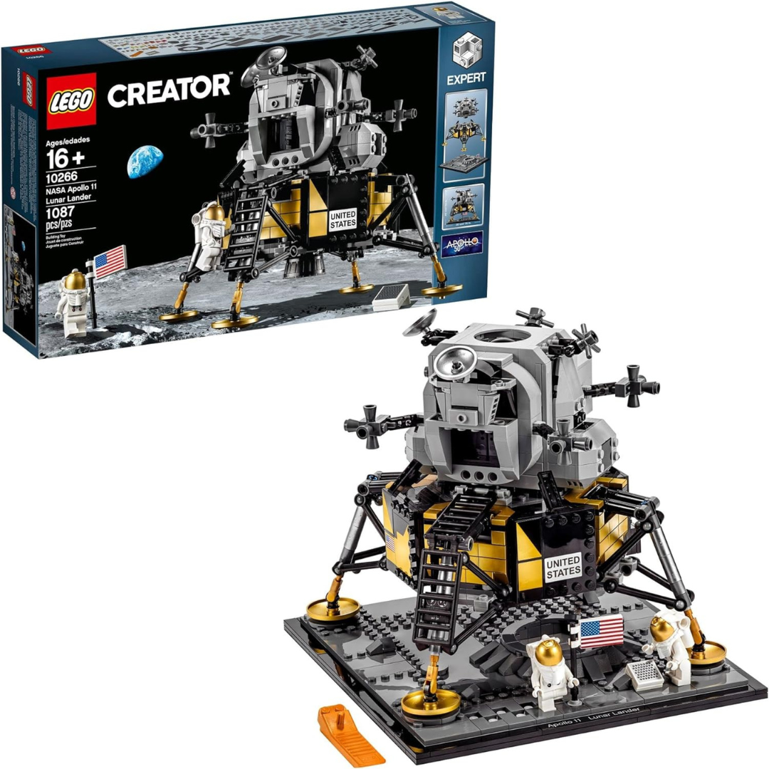 LEGO Creator Expert NASA Apollo 11 Lunar Lander 10266 Building Toy Set (1087 Pieces)