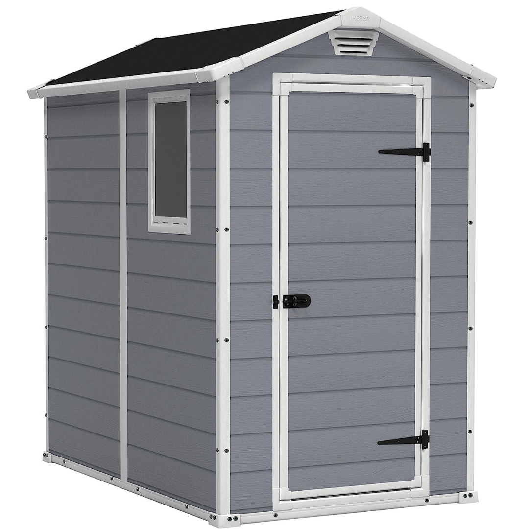 Keter Manor 4×6 Resin Outdoor Storage Shed Kit