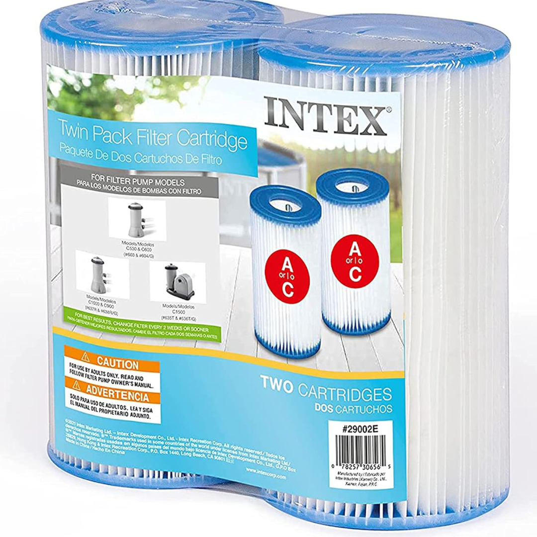 2-Pack Intex 29002E Type A or C Pool Heavy Duty Replacement Filter Cartridge