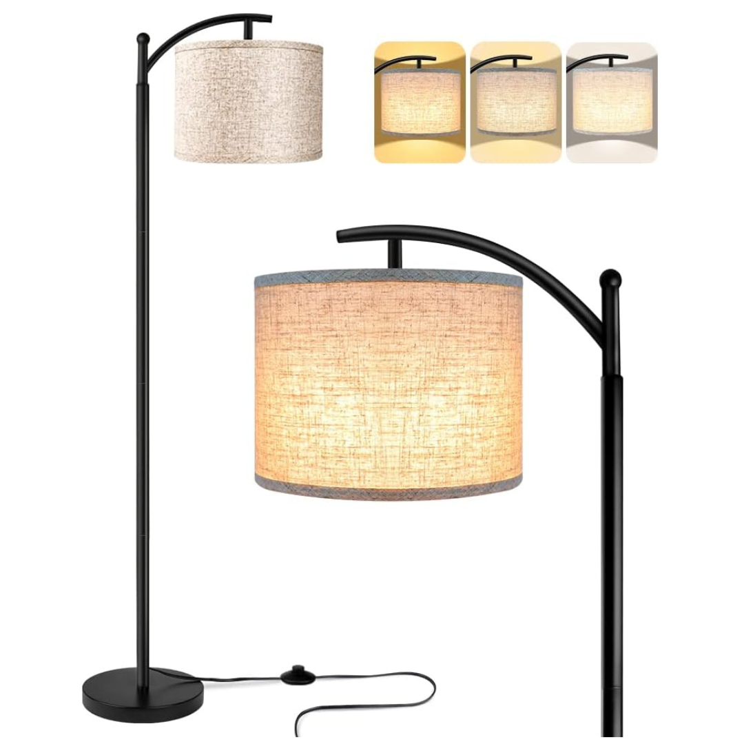 Floor Lamp for Living Room with 3 Color Temperatures LED Bulb