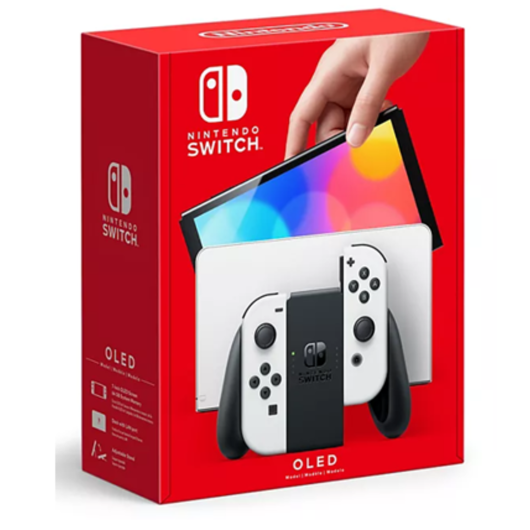 Nintendo Switch 64GB OLED Console with White Joy-Con Controllers