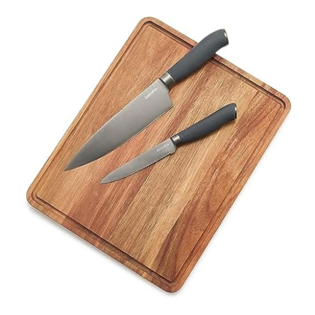 3-Piece GreenPan Cutlery Knife and Cutting Board Set