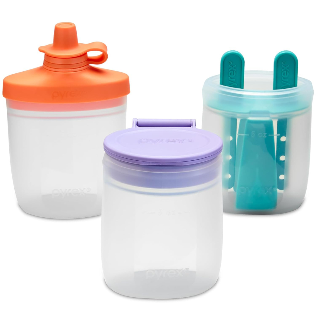 Pyrex Littles 6-Piece Silicone Baby Toddler Feeding Set