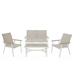 4-Piece Hampton Bay Beach Haven Shell Sling Patio Seating Set