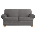 3-Piece SureFit Ultimate Suede T Cushion Loveseat Slipcover