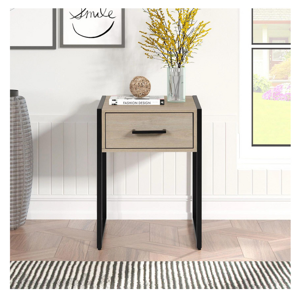 Mainstays Industrial Bedroom Nightstand