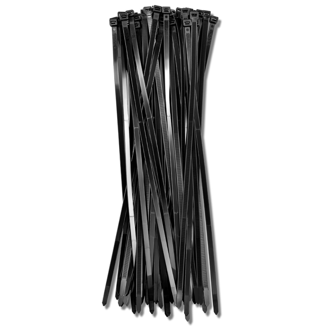100Pack 26" Bolt Dropper Black Zip Cable Ties