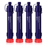 4-Pack Membrane Solutions 0.1 Micron Straw Water Filter