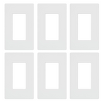 6-Pack Lutron Claro 1 Gang Decorator/Rocker Wallplate