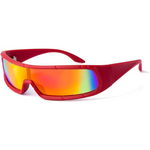 OuShiun Unisex Retro Y2k Shades 90's Vintage Shield Trendy Sunglasses