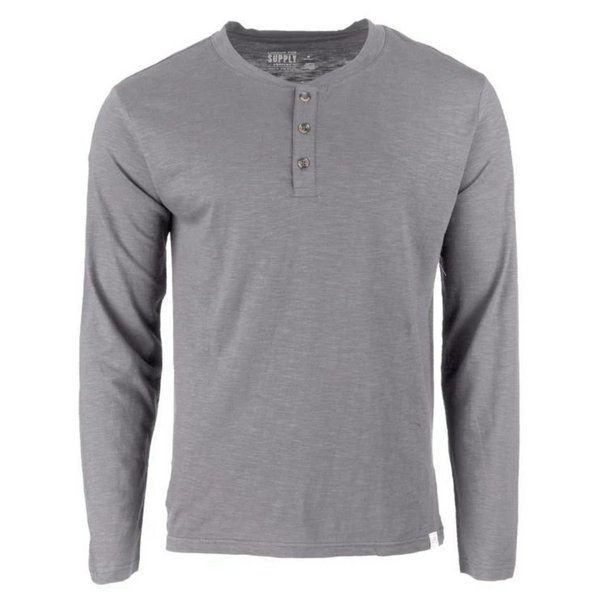 London Fog Men's Long Sleeve Henley T-Shirts