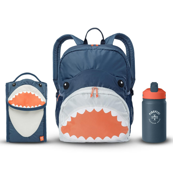 Firefly! Outdoor Gear Finn the Shark Backpack Kid’s 3 Piece Combo Set