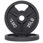 2 x 35lb Signature Fitness Cast Iron Weight Plate