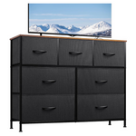 Wlive  Media Console Entertainment Center with Fabric Drawers