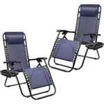 Devoko 2 Pack Steel Patio Zero Gravity Chairs
