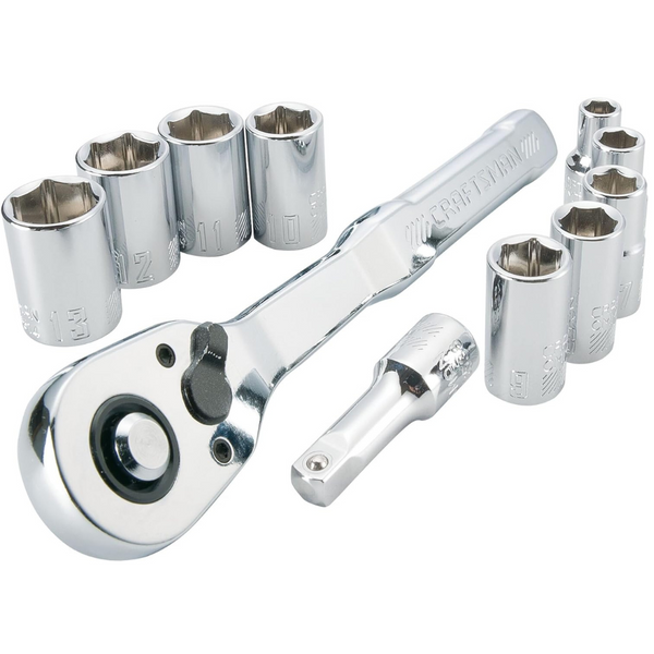 11-Piece Craftsman 1/4 in. drive Metric 6 Point Socket and Ratchet Set