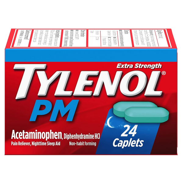24-Count Tylenol PM Extra Strength Pain Reliever & Sleep Aid Caplets