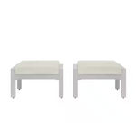2-Pack Home Decorators Kentwell Pewter Aluminum Outdoor Patio Ottoman