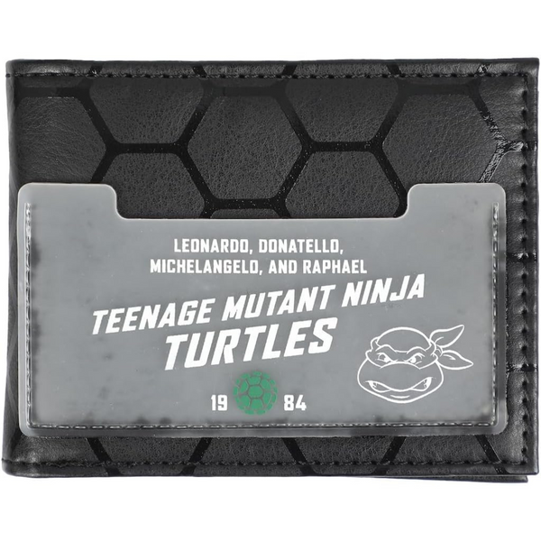 Teenage Mutant Ninja Turtles Character Face Men's Black Bifold Wallet