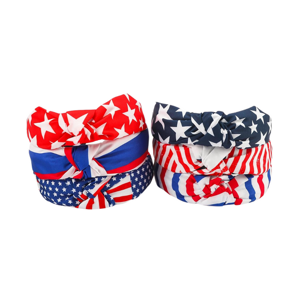 6-Piece Women's 4th of July American Flag Patriotic Headband