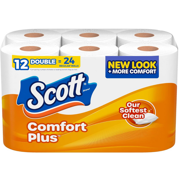 12-Count Scott ComfortPlus Toilet Paper Double Rolls