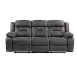 Homelegance Driscoll 84.5 in. W Microfiber Rectangle Reclining Sofa
