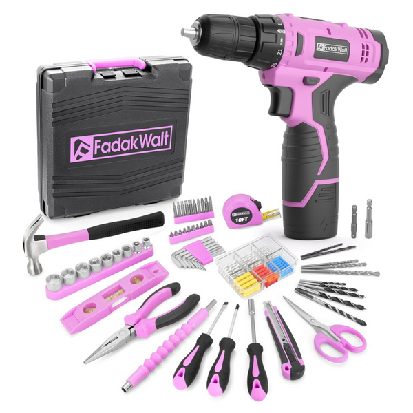 118-Piece Fadakwalt 12V Cordless Drill Set
