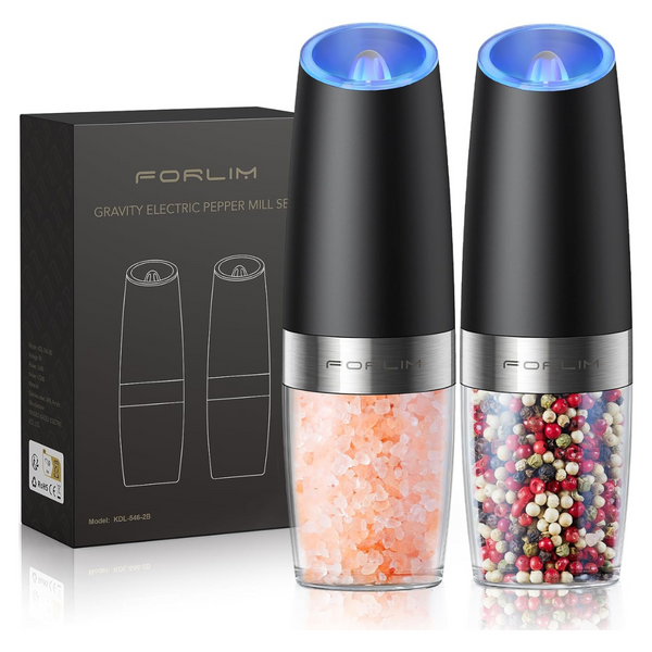 Forlim Gravity Electric Salt and Pepper Grinder Set