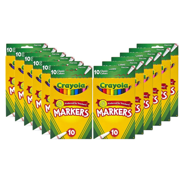 120-Count (12x10-ct) Crayola Fine Line Markers