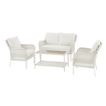 Mainstays Tuscany 4-Piece Wicker and Steel Outdoor Conversation Set (3 Colors)