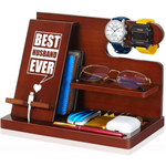 Prinluck Wood Phone Docking Station Gifts for Him