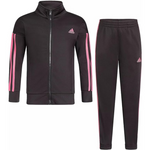 adidas Girls Zip Front Classic Tricot Jacket and Joggers Set
