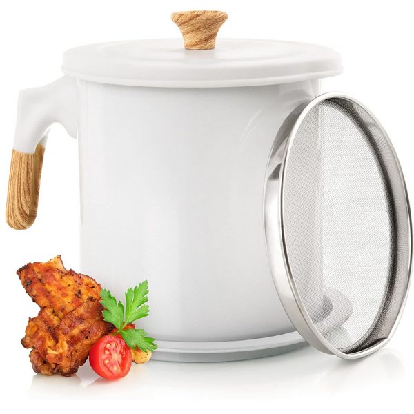 MyMoon Home 5" Home Bacon Iron Cooking Oil Storage Can (48oz / 1.4L)