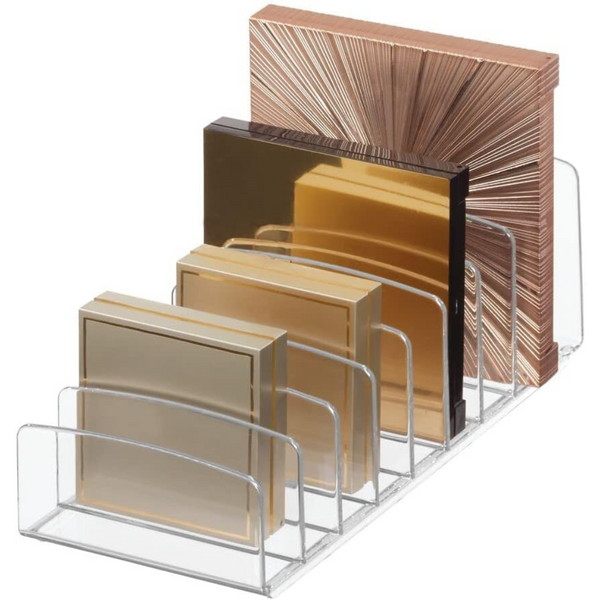 iDesign BPA-Free Plastic Divided Makeup Palette Cosmetic Organizer