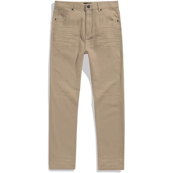 Ethanol Men's Comfy Stretch Slim Fit Straight Casual Pants