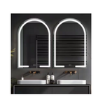 Neutype (26" x 38") Arched Frameless Bathroom Wall Vanity Mirror
