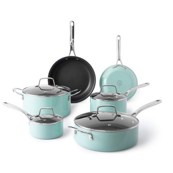 Martha Stewart 10-Piece Nonstick Aluminum Cookware Set