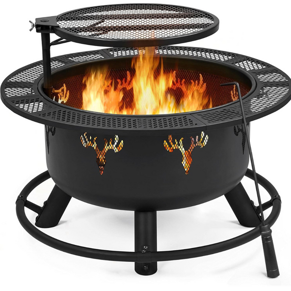 Yaheetech 32" Wood Burning Fire Pit