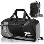 45L Travel Duffel Bag with Wet Pocket & Shoes Compartment