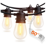 Addlon 50ft LED Outdoor String Lights with Edison Shatterproof Bulbs