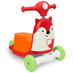 Skip Hop 3-in-1 Baby Activity Push Walker to Toddler Scooter, Zoo Fox