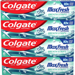 4-Pack Colgate Max Fresh Whitening Toothpaste with Mini Strips, 6.3 Oz