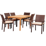 7-Piece Brampton Amazonia Milarm Patio Outdoor Dining Table Set
