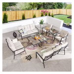 8-Piece Patio Festival Metal Patio Conversation Set