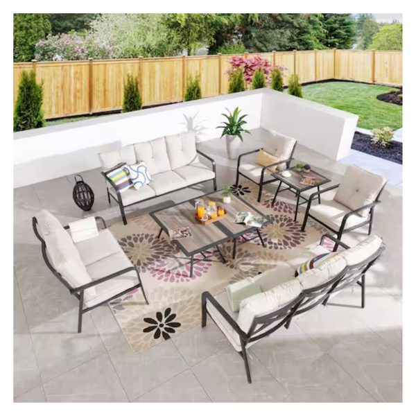 8-Piece Patio Festival Metal Patio Conversation Set