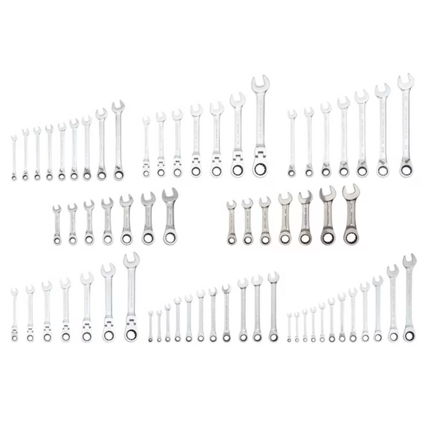 67-Piece Craftsman Standard & Metric Polished Chrome Mechanics Tool Set