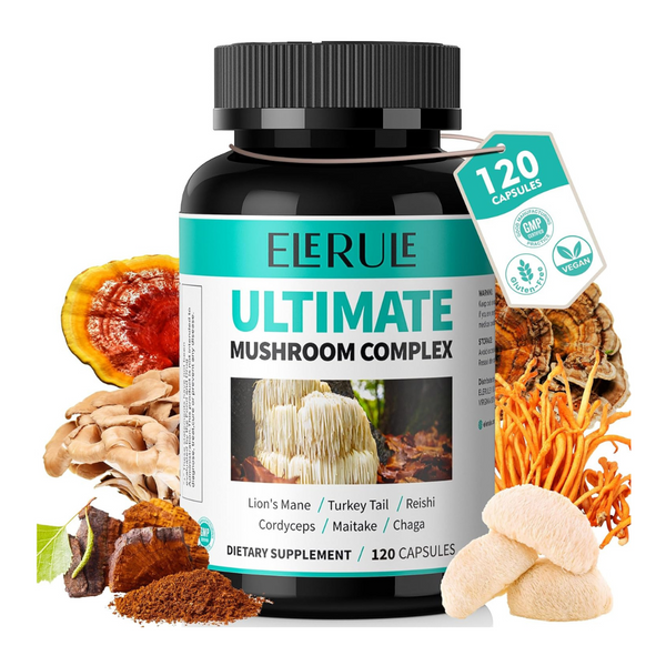 120-Count Elerule 6 in 1 Mushroom Supplement