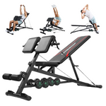 Oppsdecor Adjustable Weight Bench with Hyper Back Extension