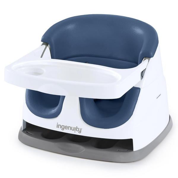Ingenuity Baby Base 2-In-1 Booster Feeding And Floor Seat With Self-Storing Tray